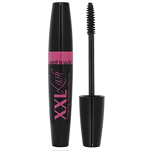 Wet n Wild - XXL Lash Mascara - Máscara de Pestañas Negra Espesa y Voluminosa - Fórmula Nutritiva a Base de Cera Natural y Queratina para una Pestañas Gruesas y Densas - Black - 1 Unidad