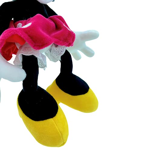 WHL Peluches Mickey Mouse y Minnie Mouse, 90 Aniversario - 25cm (10"), Súper suave (MINNIE 90TH)