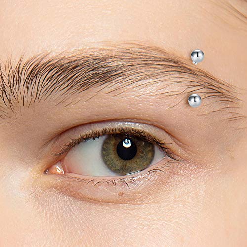 WillTen Piercing Rook Acero Quirúrgico Piercing Ceja Barbell Curvado Diamante CZ Septum Nariz Aros Piercing Oreja Cartilago Helix Joyas Mujer Hombre 16G 8Piezas