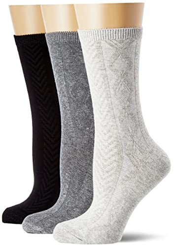 Women' Secret Calcetines SO GREY TEXTURE PACK PACK MEDIUM SOCKS 4482670 Estampado Gris ,Talla única para Mujer