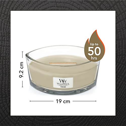 WoodWick Juego de velas perfumadas de regalo | Vela perfumada de Elipse Fireside con mecha crujiente | Hasta 50 horas de tiempo de combustión | Caja de regalo | 1 unidad