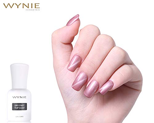 WYNIE Top Coat Secado Rápido con Brillo Extra Esmalte de Uñas Dry Fast Top Coat Gotas - 12 ml