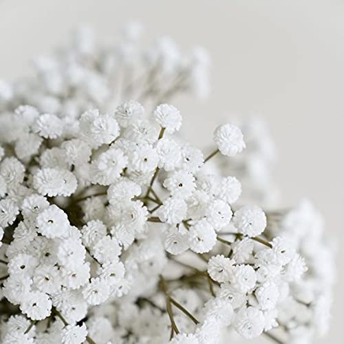 XHXSTORE 4pcs Ramo Flores Artificiales Blancas Pequeñas 21cm Gypsophila Artificial Planta de Plastico Bebés Aliento para Jarrones Boda Navidad Novia Arreglo Floral Mesa Hogar