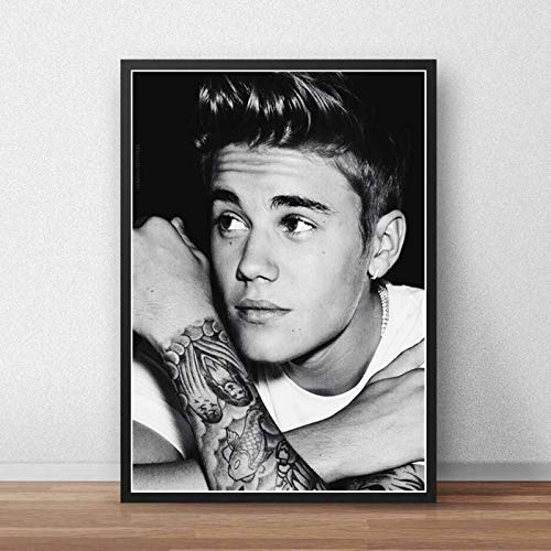 xiangpiaopiao Póster De Justin Bieber, Póster Personalizado, Póster De Música De Cantante, Impresiones, Arte De Pared, Lienzo, Bar, Cafetería, Sala De Estar, Decoración 40X50Cm (6R-6393)