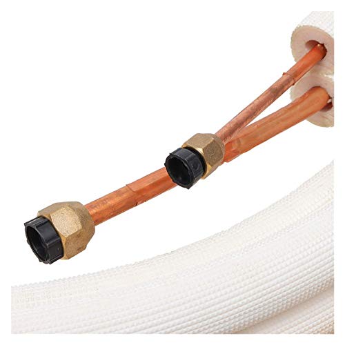 XIAOFANG 1/2 / 4/7 / 15M Tubo de Cobre Aislado 1/4 '' 3/8 '' Acondicionador de Aire Acondicionador de Aire Accesorios Pares Tubo de Bobina Línea Dividida Conjunto de Alambre Aire Acondicionado