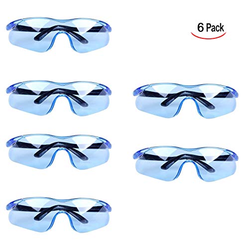 XLKJ 6 Pcs Gafas Protectoras, Lentes de Seguridad, Gafa de Protección para Niños Adultos, Gafas Protectoras de Trabajo para Deportes y Actividades al Aire Libre Juego