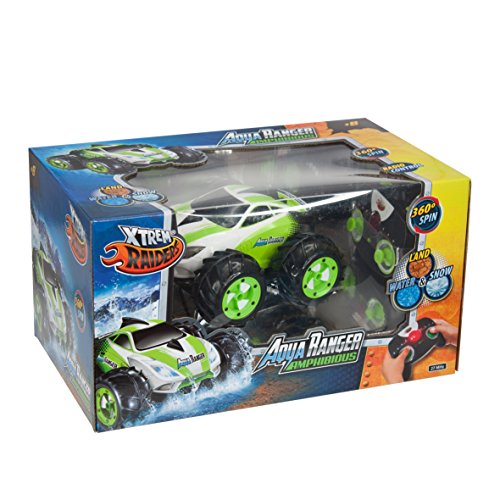 Xtrem Raiders - Aqua Ranger, Coche Teledirigido Niño Y Niña, Coches Teledirigidos para Niños, Radio Control RC, Anfibio, Gira 360º, Ruedas Off-Road, Regalos Divertidos