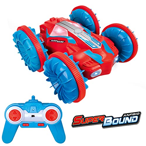 Xtrem Raiders - Superbound Anfibio, Coche Teledirigido Reversible 2 en 1, Coches Teledirigidos para Niños, Radio Control RC, Gira 360º, Ruedas Off-Road, Regalos Divertidos