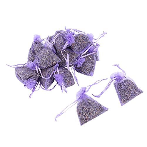 Yantan Paquete de lavanda 15 paquetes, desodorante natural, bolsa de flores secas HHHchster con aroma a lavanda