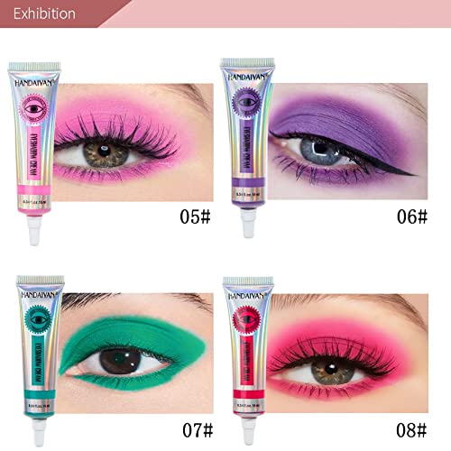 YINGEE Sombra de Ojos Mate Líquida, Sombra de Ojos en Crema Impermeable de Larga Duración, Primer de Sombra de Ojos Maquillaje de Ojos de Secado Rápido (02)