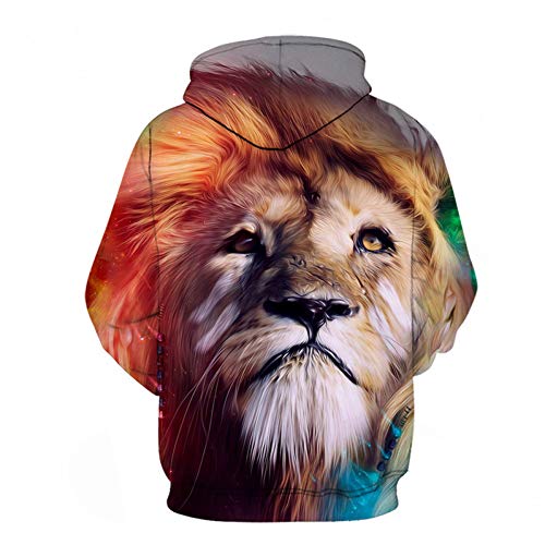 YJDSZD Sudadera con Capucha y Estampado de Alta definición Sudadera con Capucha Chaqueta de patrón de Colores Slim Fit Streetwear Outdoorstiger Face Pintura al óleo Estilo Patrón Imprimir