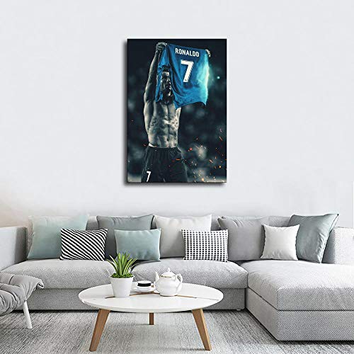 YuHui Cristiano Ronaldo - Póster decorativo para pared, Sin marco, 12x18inch
