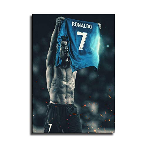 YuHui Cristiano Ronaldo - Póster decorativo para pared, Sin marco, 12x18inch