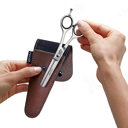 YUMAYA® Thinning Scissors Hair - Tijeras de peluquería de calidad profesional, acero inoxidable, afiladas, incluye funda para adelgazar el pelo, para niños, hombres y mujeres, tijeras de peluquería