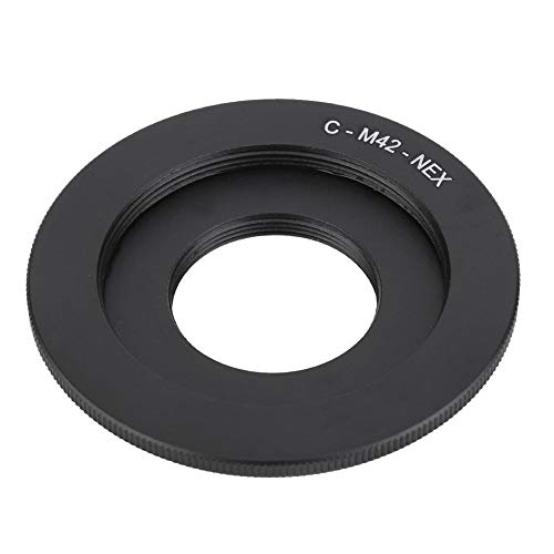 Yunir Aleación de Aluminio M42-C-NEX Anillo Adaptador de Lente Cámara Duradera Accesorios para Flash fotográfico para cámara de Montaje M42/C Lente para cámara de Montaje Sony NEX