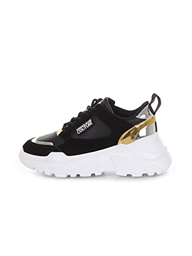 Zapatos Mujeres Sneakers VERSACE JEANS COUTURE Speedtrack Mirror Negro