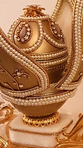 Zar 's Empress Royal Carriage Edición Limitada Auténtica Artesanal Musical Lujo Fabergé Huevo Vintage Obra Maestra Huevos de 2 ct Swarovski DIAMONDS Handset Regalos