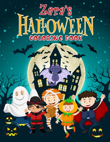 Zara's Halloween Colouring Book: Haunted House Theme