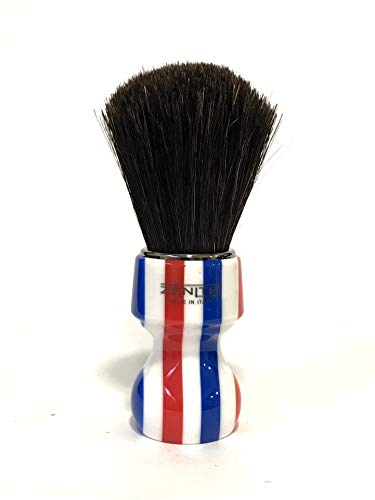 Zenith Barber Pole - Brocha de afeitar con pelo de crino, fabricada en Italia