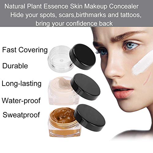 Zetiling Corrector de tatuajes, Cicatriz profesional Corrector de tatuajes Vitiligo Hiding Spots Maquillaje Crema cubierta para puntos de Vitiligo Marcas de nacimiento