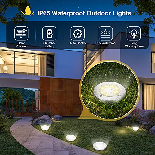 ZEYXINH Luces Solares Para Suelo, 8 Luces LED Solares Para Exteriores Impermeables Para Exteriores Iluminación De Césped Para Jardín Patio Camino Césped Cubierta Entrada Pasarela Decoración