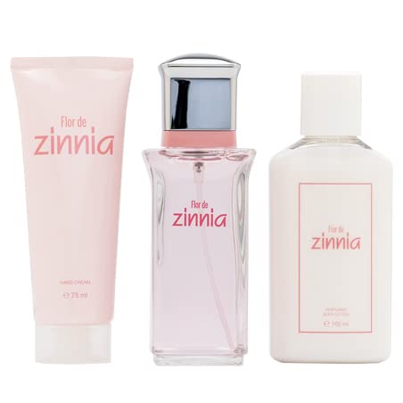 Zinnia Flor de Zinnia Estuche de Regalo para Mujer EdT 100 ml + Body Lotion 100 ml + Crema Manos 75 ml