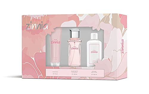 Zinnia Flor de Zinnia Estuche de Regalo para Mujer EdT 100 ml + Body Lotion 100 ml + Crema Manos 75 ml