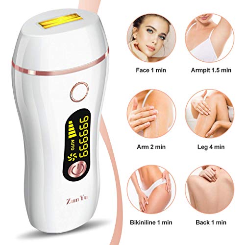 ZumYu Depiladora de Luz Pulsada IPL 999,999 Flashes, Depiladora Mujer Permanente sin Dolor, 2 Modos & 5 Niveles de Energía Sistema de Depilación para Cara, Axilas, Brazos, Espalda y Pierna