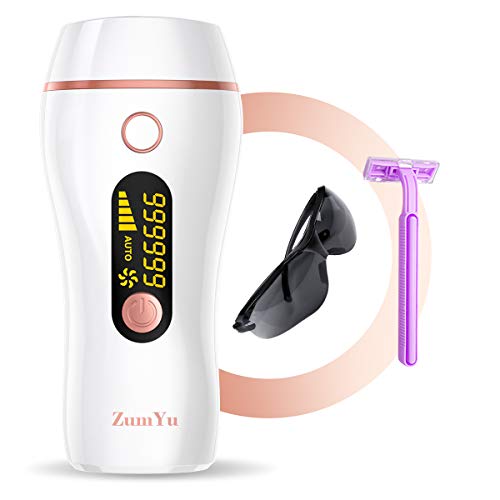 ZumYu Depiladora de Luz Pulsada IPL 999,999 Flashes, Depiladora Mujer Permanente sin Dolor, 2 Modos & 5 Niveles de Energía Sistema de Depilación para Cara, Axilas, Brazos, Espalda y Pierna