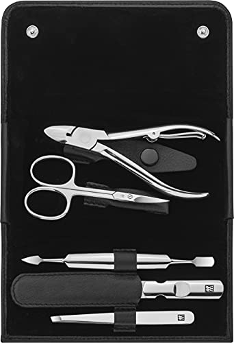 Zwilling Classic Inox 97437-004 - Estuche de manicura de 5 piezas, color negro