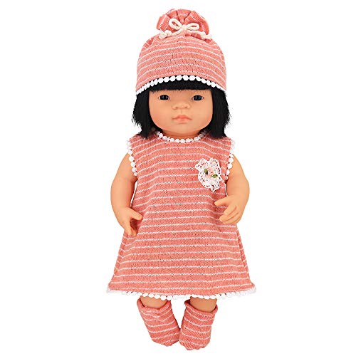 ZWOOS Ropa de Muñecas para New Born Baby Doll, Lindo Atuendo con Sombrero y Calcetines para Muñecas 35-43 cm