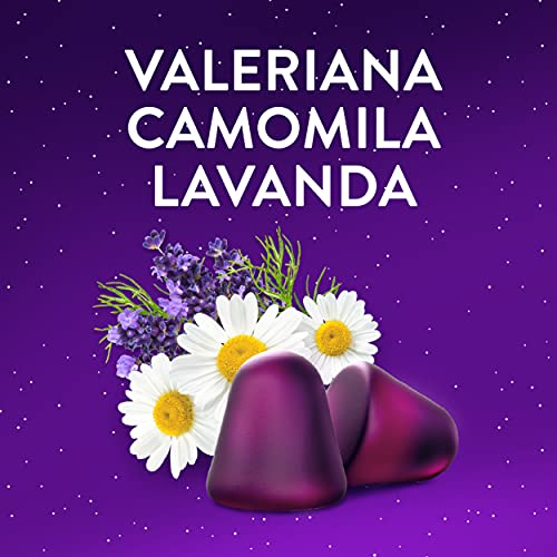 ZzzQuil Natura Complemento alimenticio para dormir, a base de melatonina para dormir y extractos de lavanda, valeriana y camomila, 72 gominolas