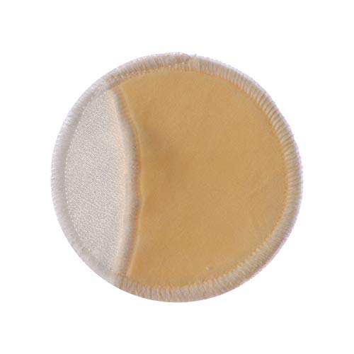 1 almohadilla de lactancia reutilizable de microfibra de bambú de terciopelo lavable de tres capas toallitas de limpieza removedor de maquillaje toalla de limpieza (amarillo)