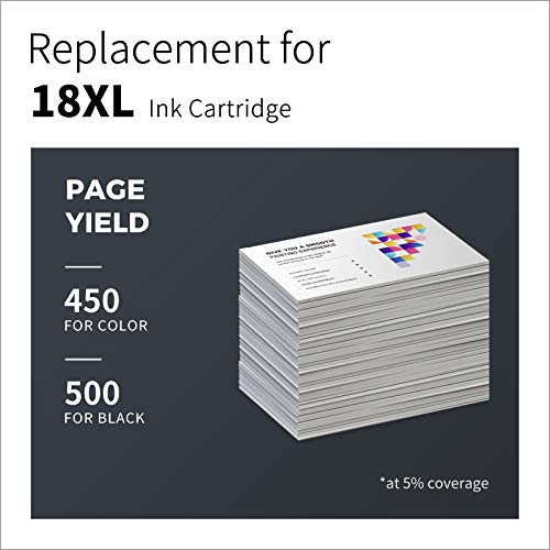 10 Pack LEMERO UEXPECT 18XL Cartuchos de tinta compatibles con Epson Epson 18XL T18XL con Epson XP-425, XP-422, XP-415, XP-412, XP-325, XP-305, XP-322, XP-315, XP-302, XP-402, XP-215, XP-205, XP-225