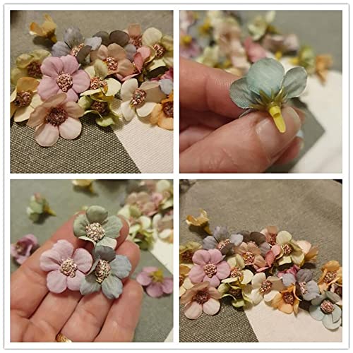 100 cabezas Flores Artificiales Mini Cabezas de Flores de Margarita Multicolores DIY Artificiales Margaritas Flores para Manualidades Decoración de Boda Fiesta Hogar