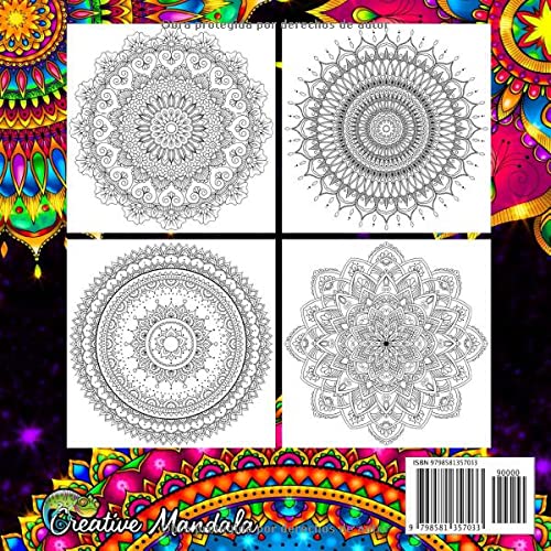 100 Magnificas Mandalas - Libro de Colorear para Adultos: 100 Hermosos Mandalas para Colorear para Relajarse. Libro de Colorear Antiestrés para Adultos