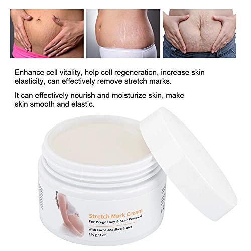 120g Crema Antiestrias Embarazo, Crema para las estrías, Eliminar las estrías, Eliminar Cicatrices del Embarazo, Reparar cicatriz Línea floja Abdomen Estrías para posparto