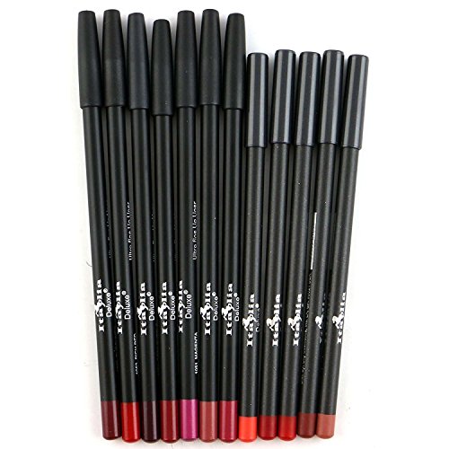 12pc Italia Deluxe Ultra Fine Lip Liner set of 12 color by Italia Deluxe