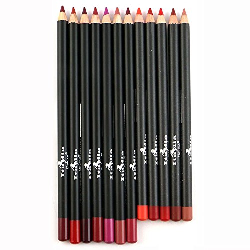 12pc Italia Deluxe Ultra Fine Lip Liner set of 12 color by Italia Deluxe