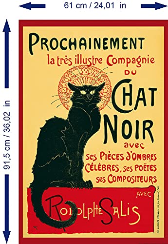 1art1 Theophile Alexandre Steinlen - Chat Noir, Gato Negro Póster (91 x 61cm)