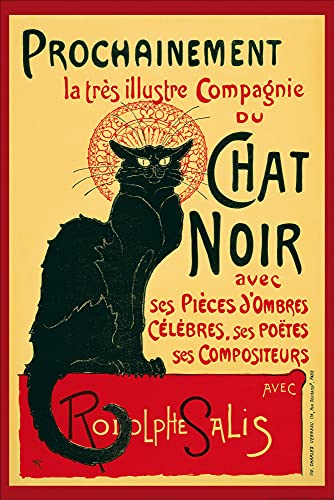 1art1 Theophile Alexandre Steinlen - Chat Noir, Gato Negro Póster (91 x 61cm)