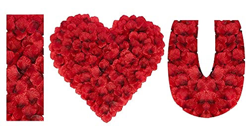 2000 Piezas Pétalos de Rosa Artificiales, Petalos de Rosa de Seda Falsos Confeti para Decoración Bodas día San Valentín, Propuesta