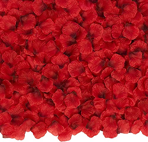 2000 Piezas Pétalos de Rosa Artificiales, Petalos de Rosa de Seda Falsos Confeti para Decoración Bodas día San Valentín, Propuesta