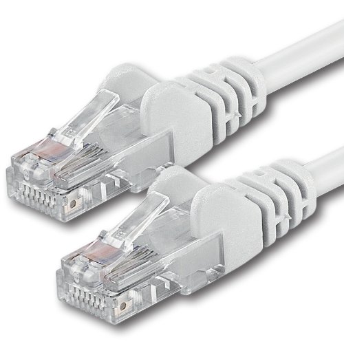 20m - Blanco - 1 Pieza - Cable de Red Ethernet con Conectores RJ45 CAT6 Cat 6 Cat.6 1000 Mbit/s