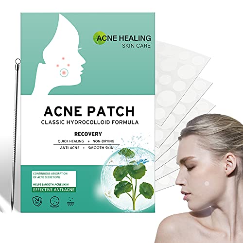 216 PCS Parches Acne con Agujas, Máscaras Hidrocoloides Invisibles de 8/12 mm Que Suavizan Eficazmente la Reparación de La Piel Del Acné/Absorción de Secreciones (Hombres/Mujeres)