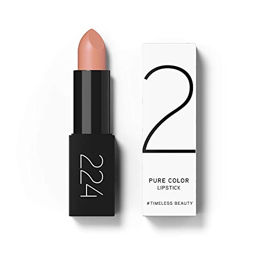 224 Cosmetics Barra de labios Pure Color - natural, vegano , no testada en animals - feel good fórmula , sin parabeno y silicona - Nude Kiss