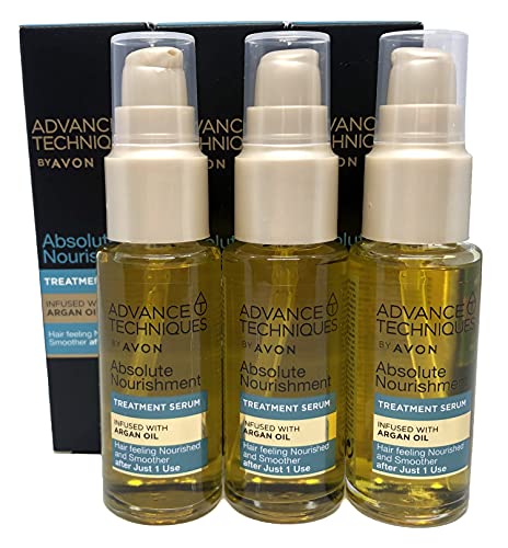 3 x Avon Advance Techniques Serum Nutriente Cabello con aceite de argán de Marruecos 30ml