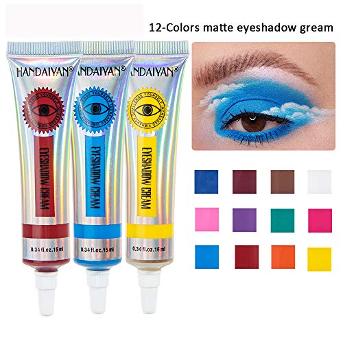 324/5000 GL-Turelifes Matte Eyeshadow Cream Sombra de ojos líquida Bueno para ojos ahumados Aplicar rápidamente Halloween y Cosplay Sombra de ojos de larga duración para todo el día (#07 verde)