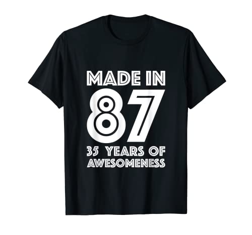 35 Cumpleaños para él Hombres Edad 35 Hijo de un año 1987 Camiseta