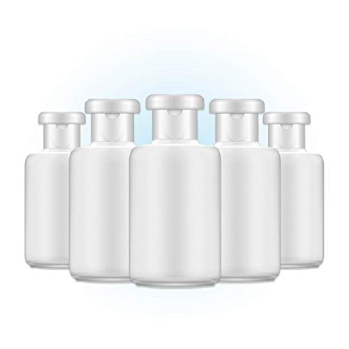 5 botellas de viaje de plástico transparente de 100 ml – Botella de plástico para cosméticos – adecuado para cosméticos, camping, viajes, accesorios de champú, loción